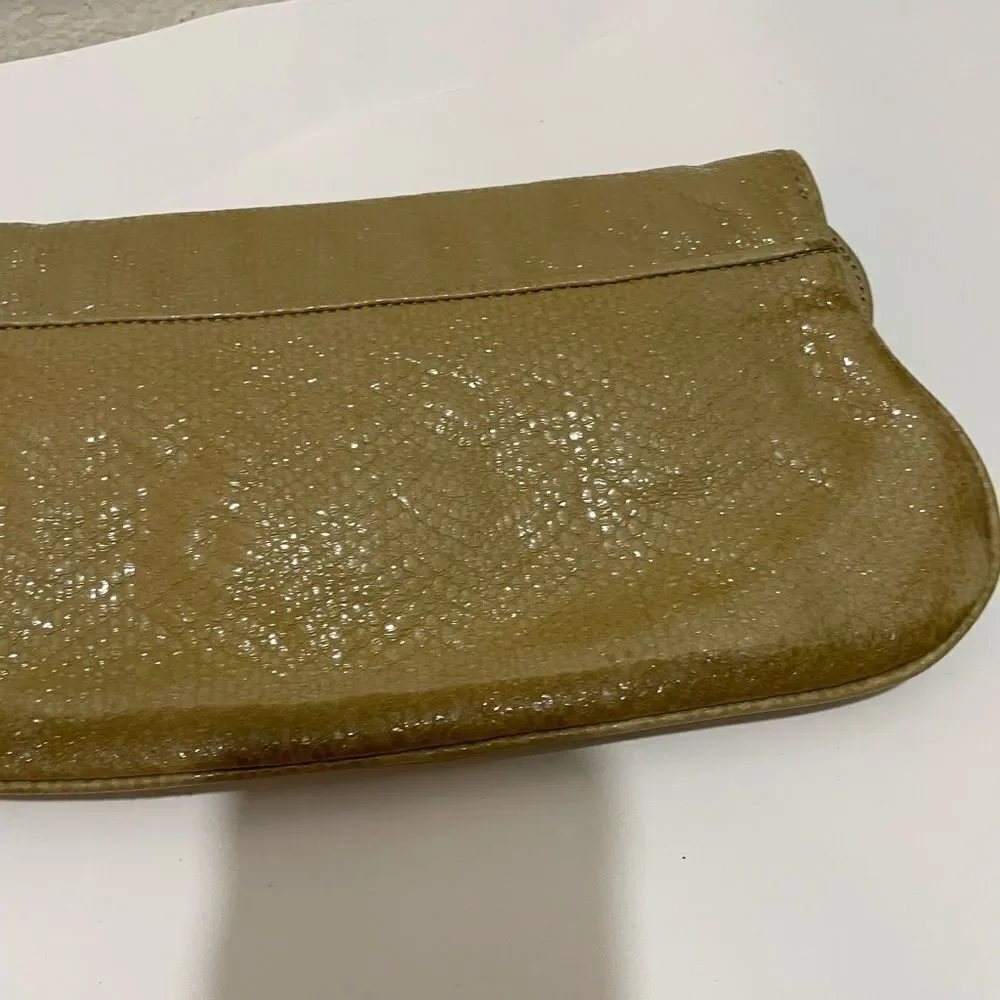 TORY BURCH Solid Tan Leather Clutch Bag Purse